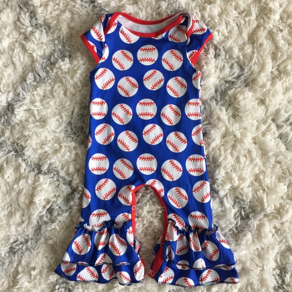 baby baseball romper
